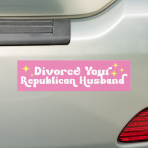 Adesivo Para Carro Divorcie-se do seu marido republicano
