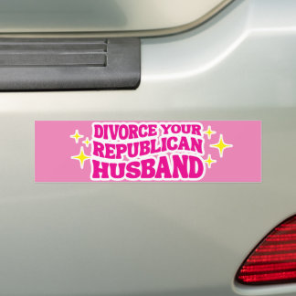 Adesivo Para Carro Divorcie-se do seu marido republicano