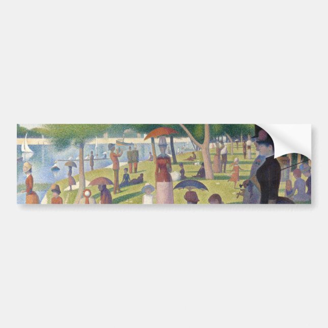 Adesivo Para Carro Domingo na pintura de La Grande Jatte Seurat (Frente)