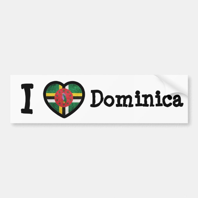 Adesivo Para Carro Dominica Flag (Frente)
