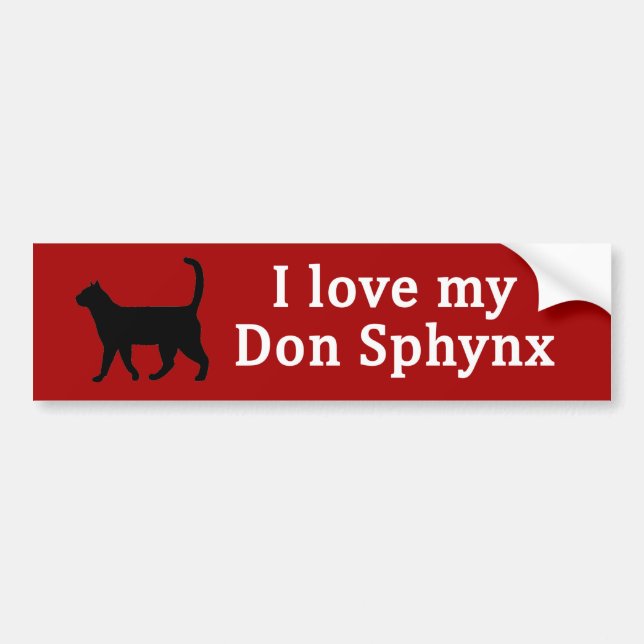 Adesivo Para Carro Don Sphynx Love (Frente)