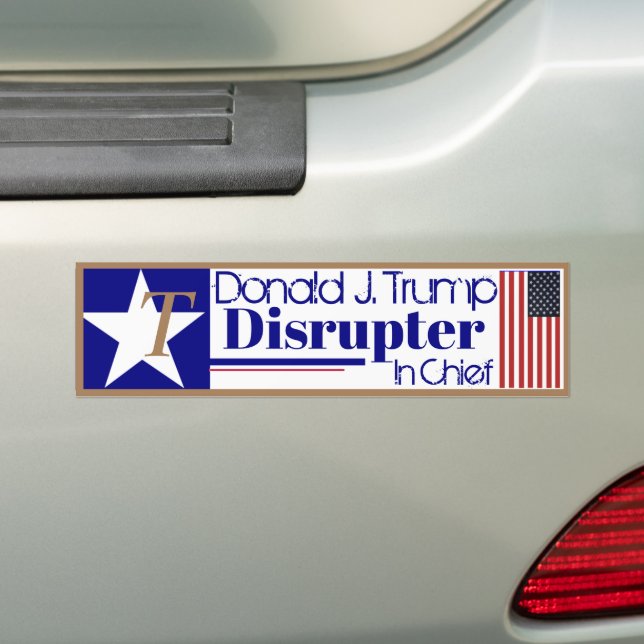 Adesivo Para Carro Donald J Trump Disruptor no injetor principal (No carro)