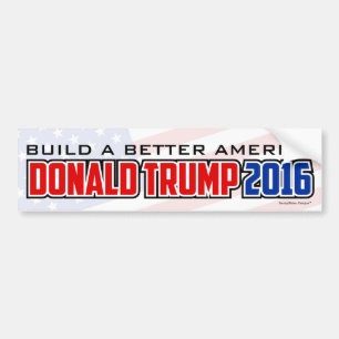 Adesivo Para Carro Donald Trump 2016 - Construa uma América melhor