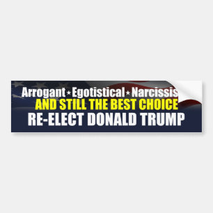 Adesivo Para Carro DONALD TRUMP - ArroganteNarcisistaEgotista