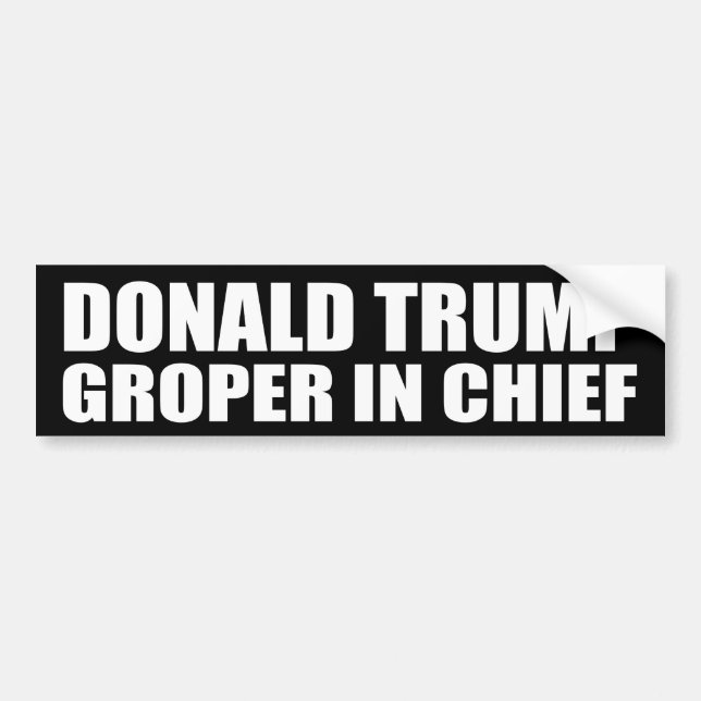 ADESIVO PARA CARRO "DONALD TRUMP: GROPER NO CHEFE " (Frente)
