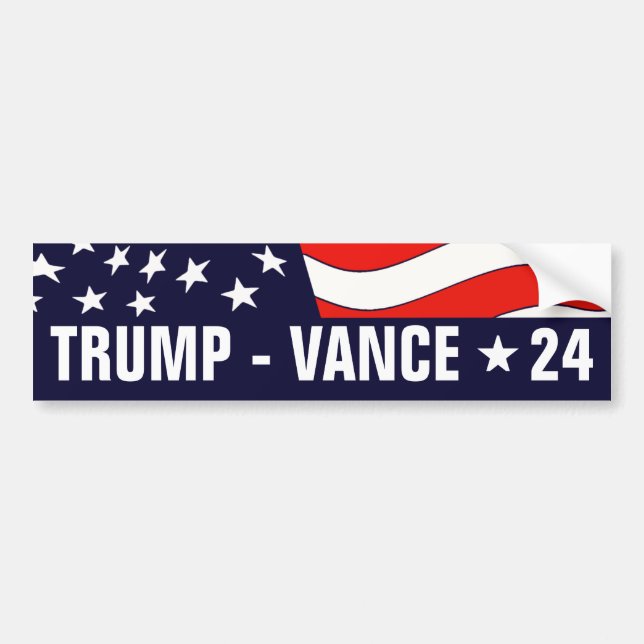 Adesivo Para Carro Donald Trump JD Presidente 24 Bumper Sticker (Frente)