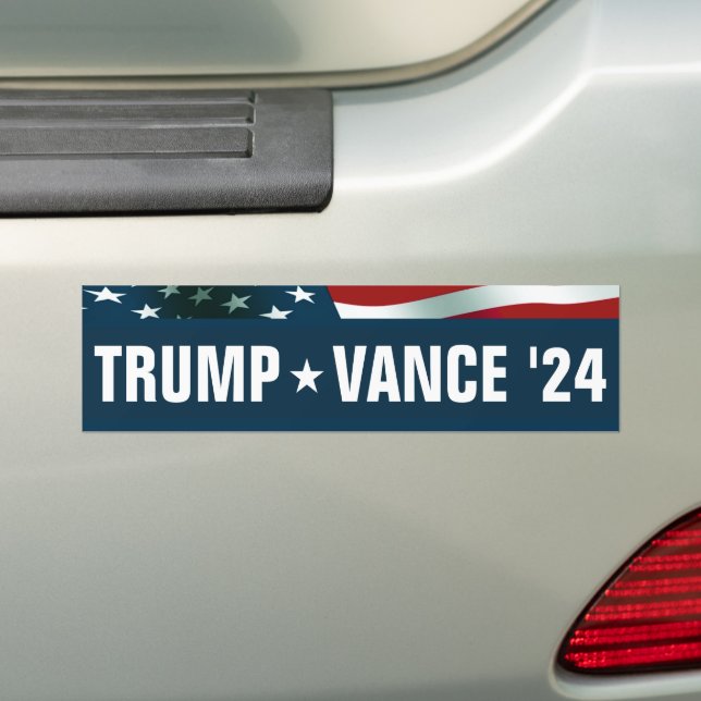 Adesivo Para Carro Donald Trump JD Vance Presidente 24 (No carro)
