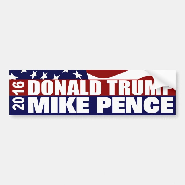 Adesivo Para Carro Donald Trump Mike Pence 2016 Eleição (Frente)