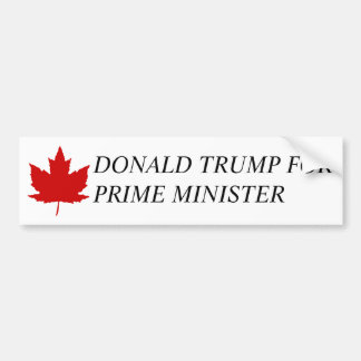 Adesivo Para Carro Donald Trump para o primeiro ministro de Canadá