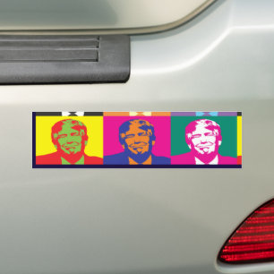 Adesivo Para Carro Donald Trump Pop Art Bumper Sticker