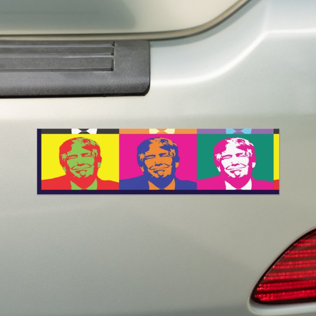 Adesivo Para Carro Donald Trump Pop Art Bumper Sticker (No carro)