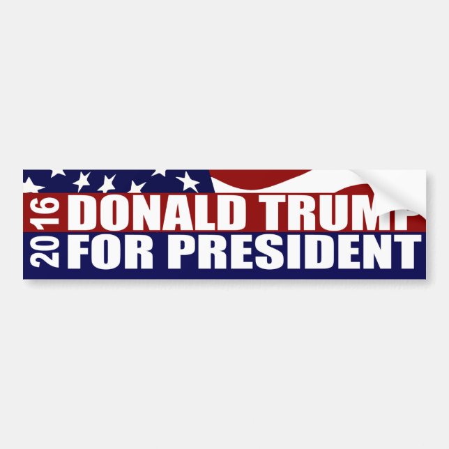 Adesivo Para Carro DONALD TRUMP Presidente 2016 (Frente)