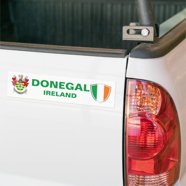 Adesivo Para Carro Donegal Ireland Crest e Irish Flag (No caminhão)