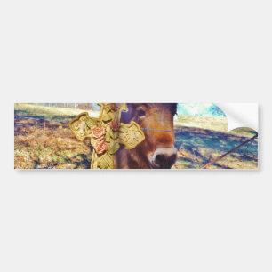 Adesivo Para Carro Donkey com Rosa Cross