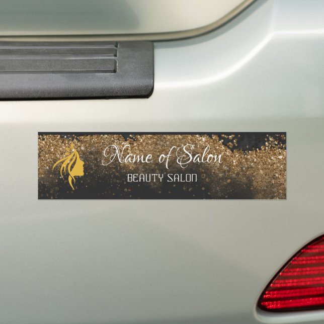Adesivo Para Carro Dourado e preto   (No carro)