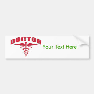 Adesivo Para Carro Doutor Caduceus Vermelho