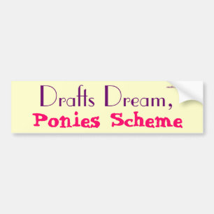 Adesivo Para Carro Drafts Dream, Ponies Scheme