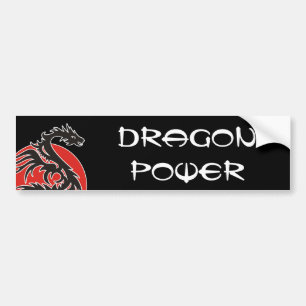 Adesivo Para Carro Dragão Sun Power - preto vermelho e suas ideias