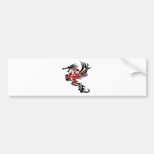 Adesivo Para Carro Dragão vermelho e preto