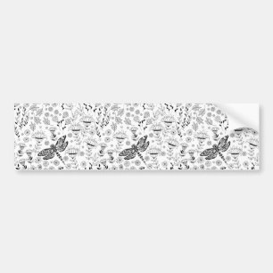Adesivo Para Carro Dragonfly e flores