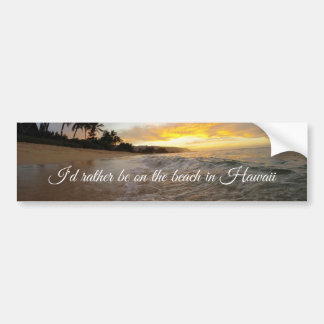 Adesivo Para Carro Dreaming do Hawaii Bumper Sticker