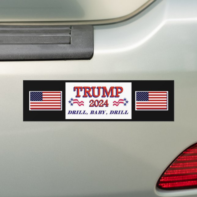 Adesivo Para Carro Drill Baby Drill Trump 2024 (No carro)