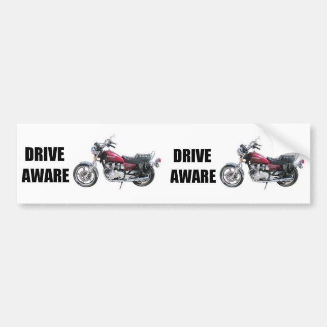 Adesivo Para Carro Drive Aware - Motorcycle (Frente)