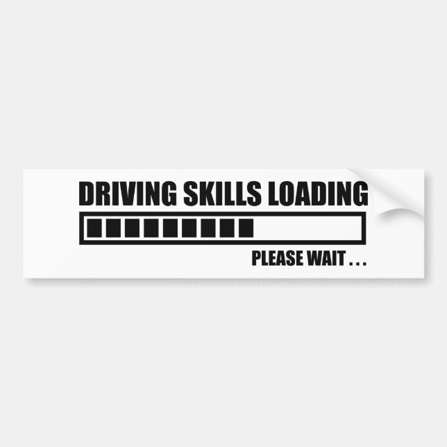 Adesivo Para Carro Driving Skills Loading (Frente)