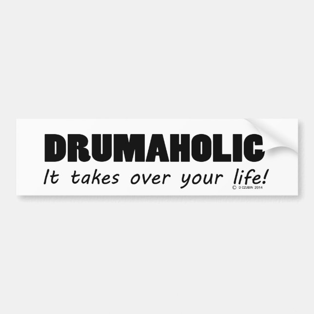 Adesivo Para Carro Drumaholic Life (Frente)