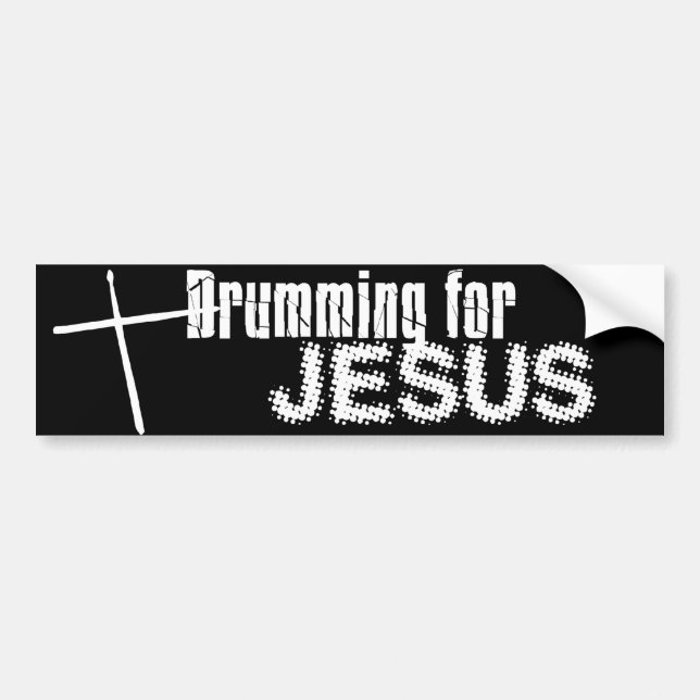 Adesivo Para Carro Drumming.for.JESUS (Frente)