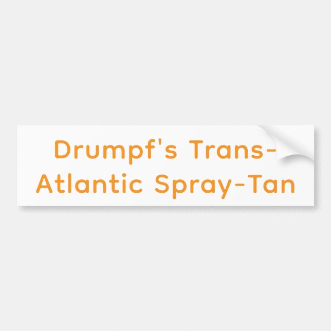 Adesivo Para Carro Drumpf's Tranny Spray-Tan Hankamer Artjunkhaus Art (Frente)