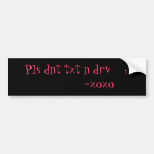 Adesivo Para Carro Drv do txt n do dnt de Pls ; ) - xoxo