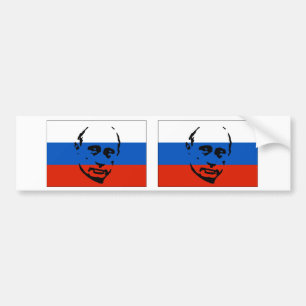 Adesivo Para Carro DUAS bandeiras de Vladimir Putin/russo