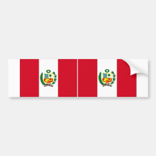 Adesivo Para Carro Duas Bandeiras Nacionais do Peru