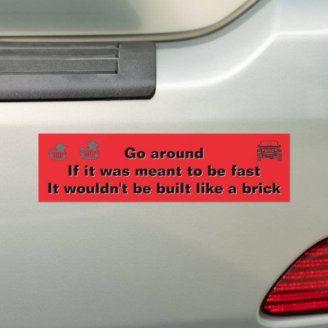 Adesivo Para Carro Duck Duck Bumper Sticker (No carro)