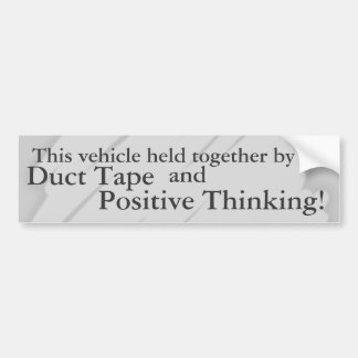 Adesivo Para Carro Ductape e pensamento positivo