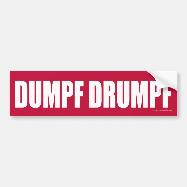 Adesivo Para Carro DUMPF DRUMPF (branco no vermelho) (Frente)
