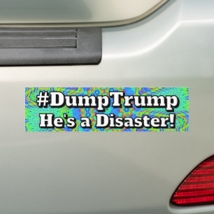 Adesivo Para Carro #DumpTrump Ele é um Desastre!