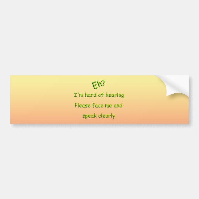 Adesivo Para Carro Duro da audição (Frente)