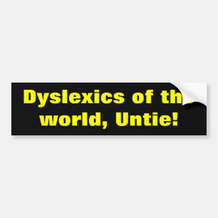 Adesivo Para Carro Dyslexics do mundo