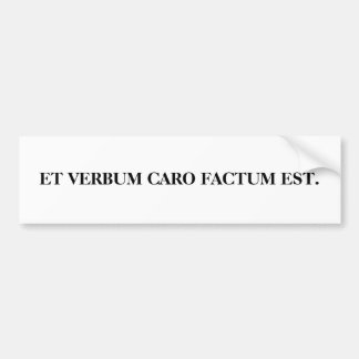 Adesivo Para Carro E factum Est. do caro de Verbum