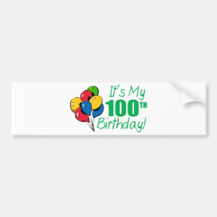 Adesivo Para Carro É meu 100th aniversário (os balões)