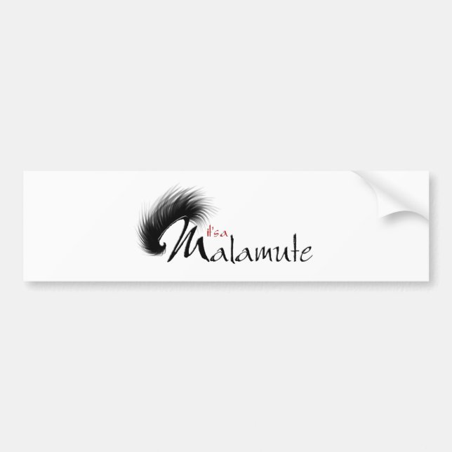 Adesivo Para Carro É um Malamute (Frente)