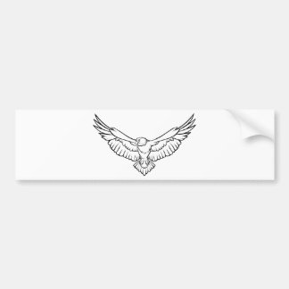 Adesivo Para Carro Eagle subindo, voando - preto e branco