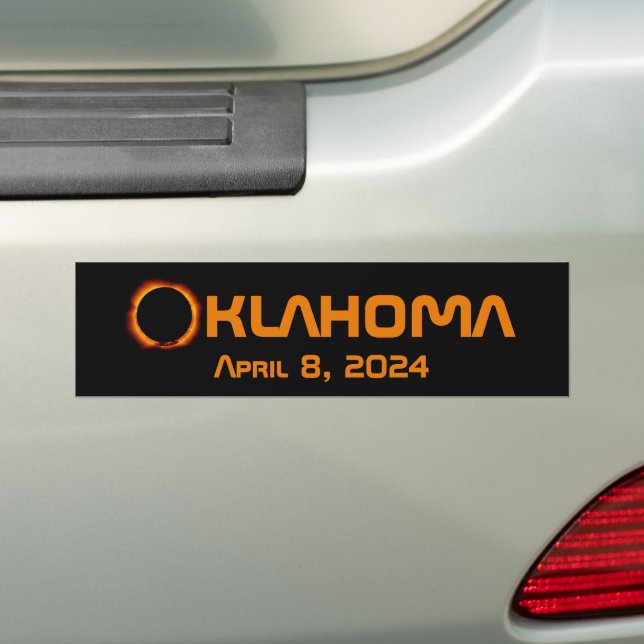 Adesivo Para Carro Eclipse Solar Total de 2024 de Oklahoma (No carro)