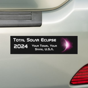 Adesivo Para Carro Eclipse Solar Total de Souvenir 2024 Personalizado