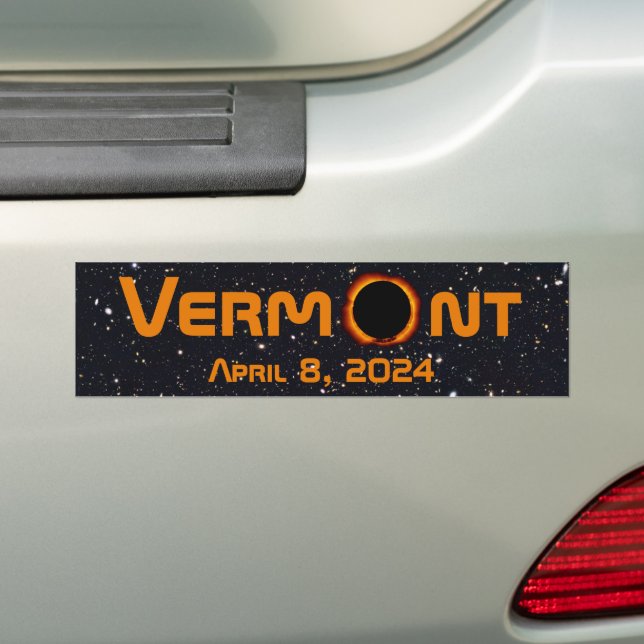 Adesivo Para Carro Eclipse Solar Totalmente Vermont 2024 (No carro)