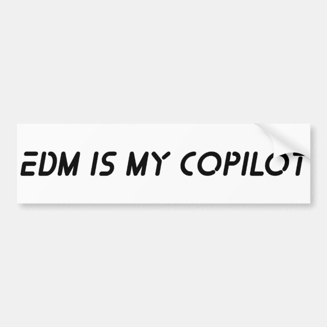 Adesivo Para Carro EDM é minha copiloto (Frente)