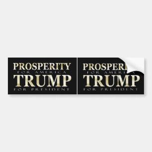 Adesivo Para Carro Efeito Dourado de Prosperidade 2-up Donald Trump 2