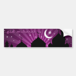 Adesivo Para Carro Eid Mosque Purple Night - Bumper Sticker